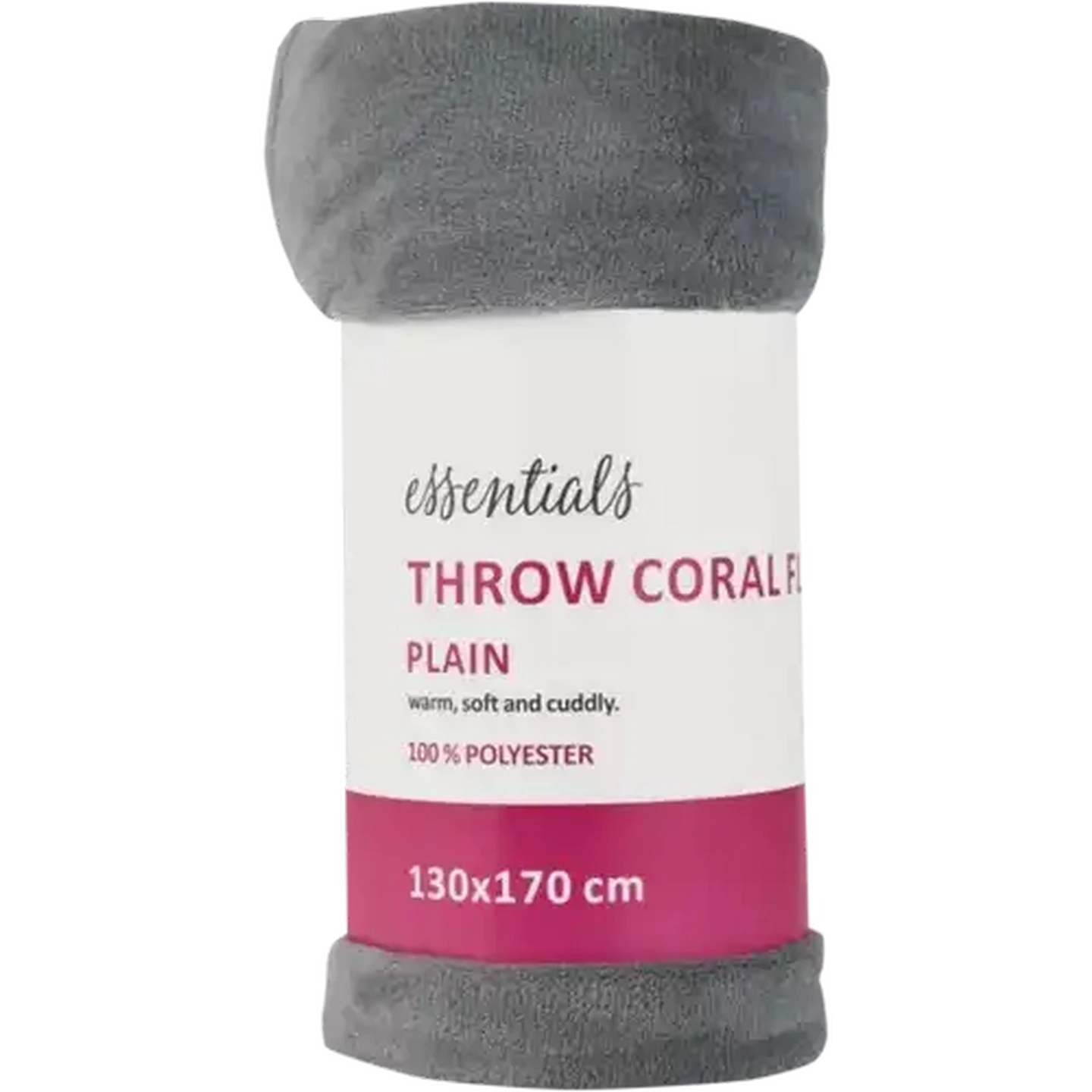 Image of Essentials Coral Fleece Throw Blanket 130 x 170cm (Colour May Vary)