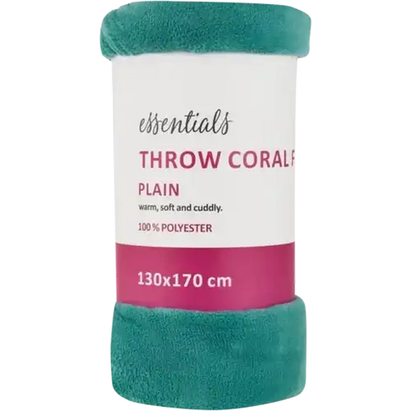 Image of Essentials Coral Fleece Throw Blanket 130 x 170cm (Colour May Vary)