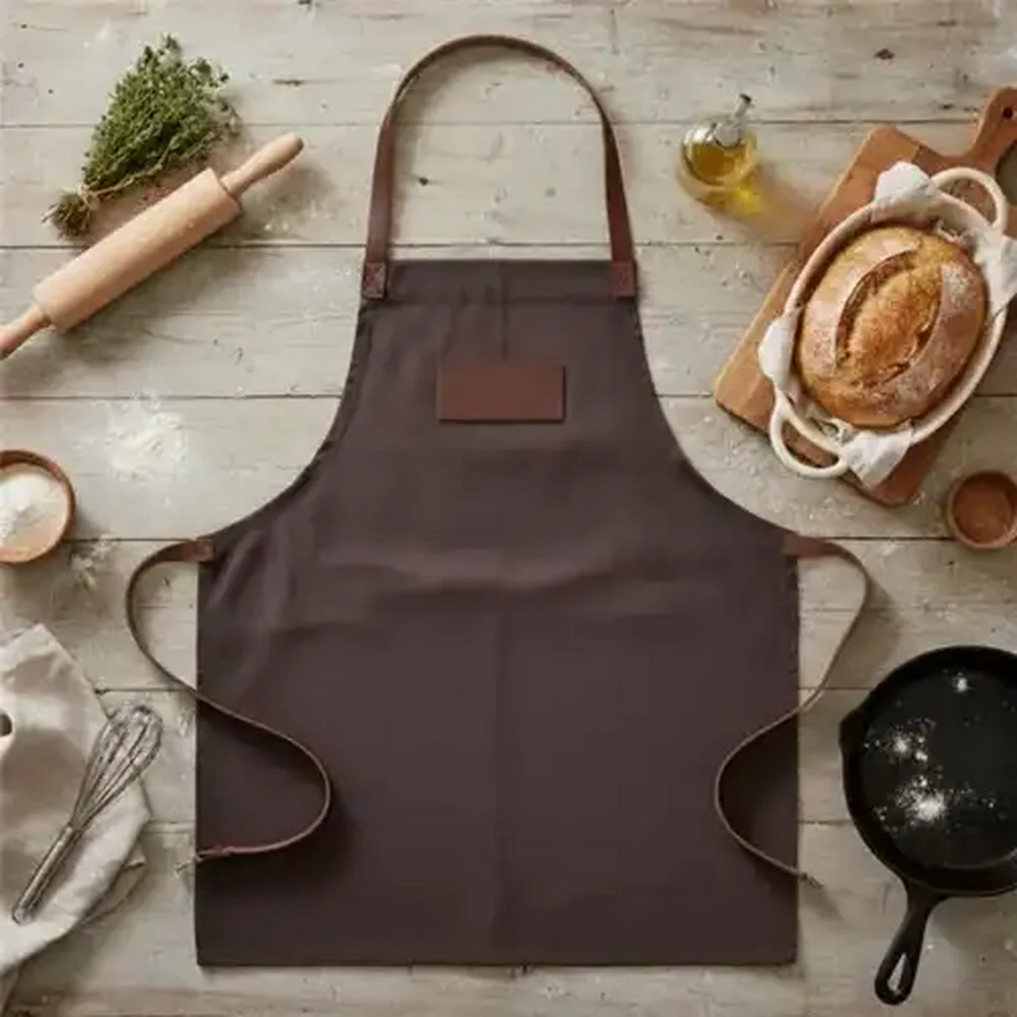 Image of Forage And Feast Cotton Canvas Apron