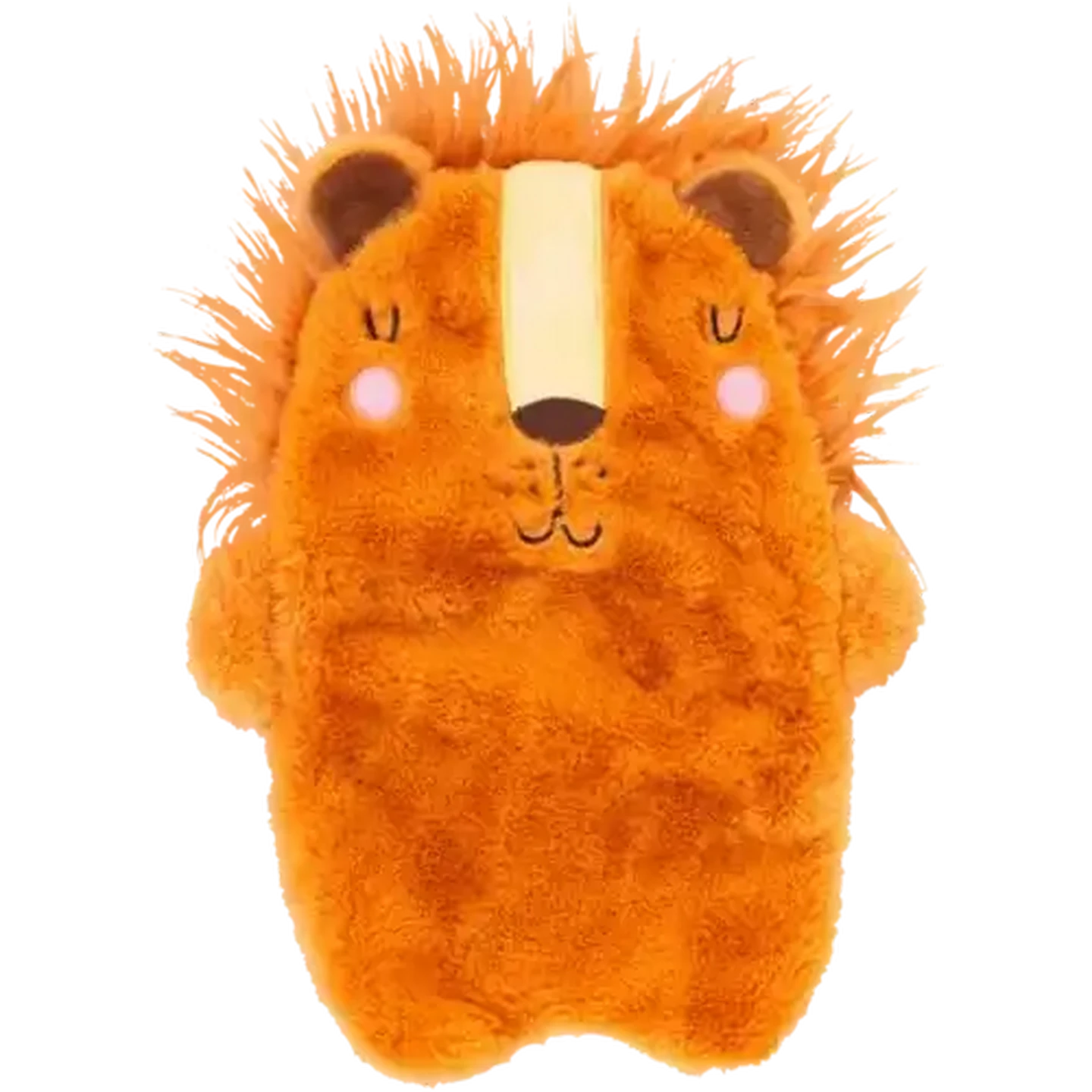Image of Hot Water Bottle With Orange Lion Cover 1L