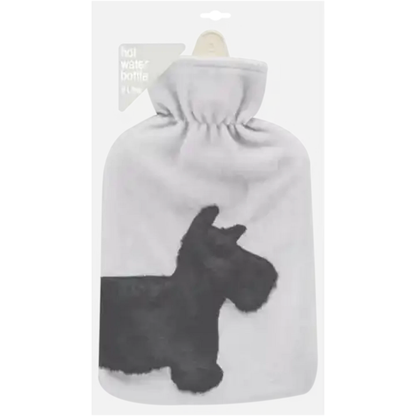 Image of Hot Water Bottle With Felt Dog Cover 2L