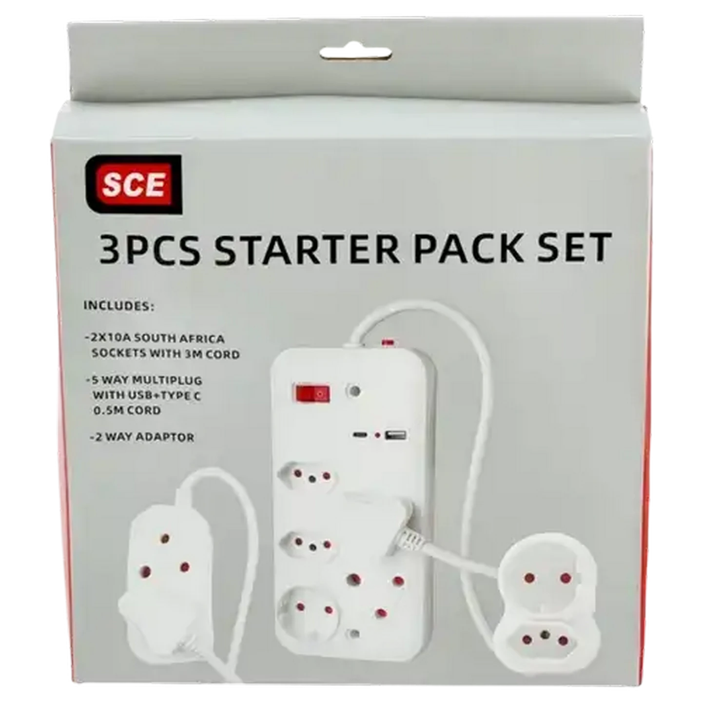 Image of SCE Adapter Extension Cord and Multiplug Kit Starter Set 3-Piece