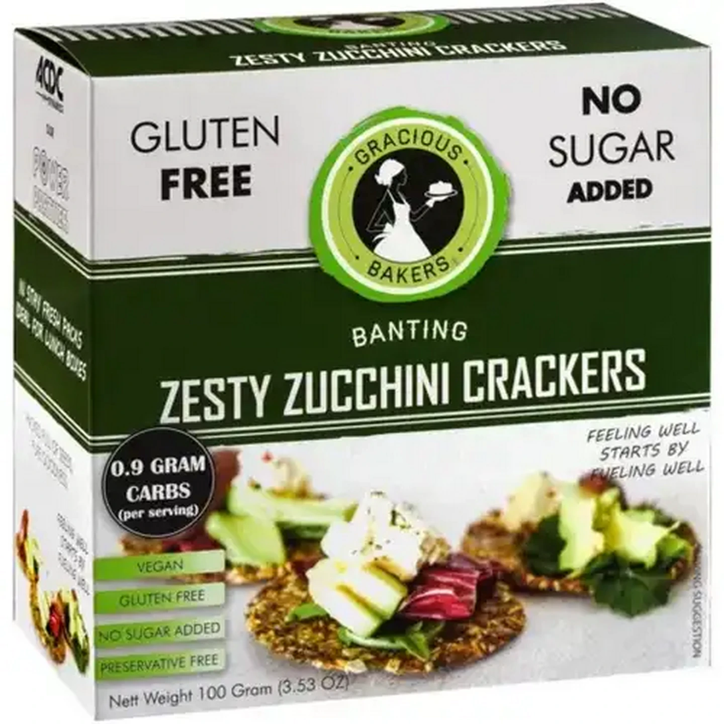 Checkers Sixty60 | Gracious Bakers Zesty Zucchini Banting Crackers