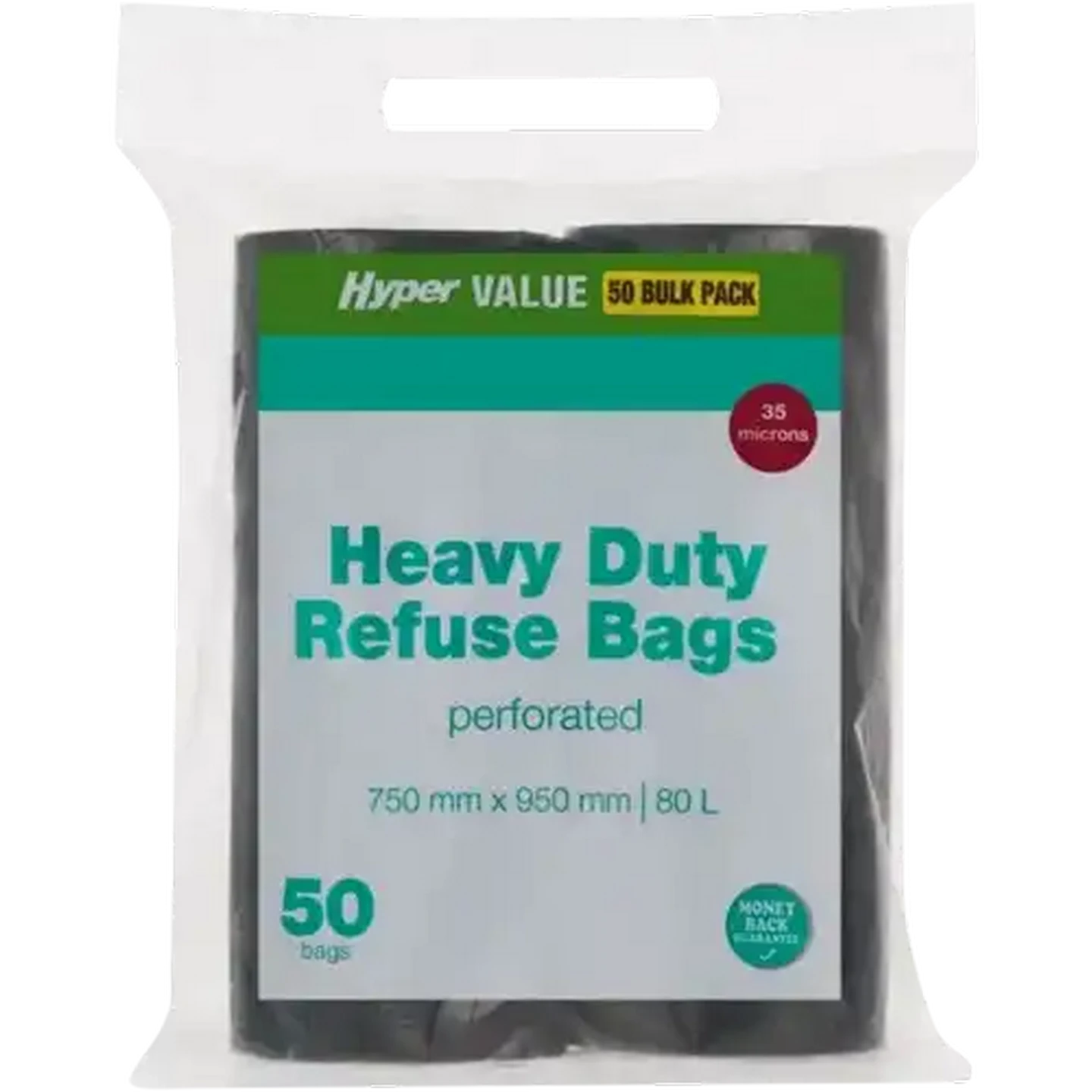Checkers Sixty60 | Hyper Value Black Heavy Duty Refuse Bags 80L 50