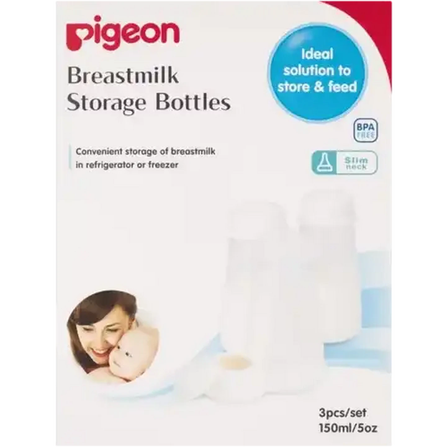 Image of Pigeon Breast Milk Storage Bottles 3 Pack