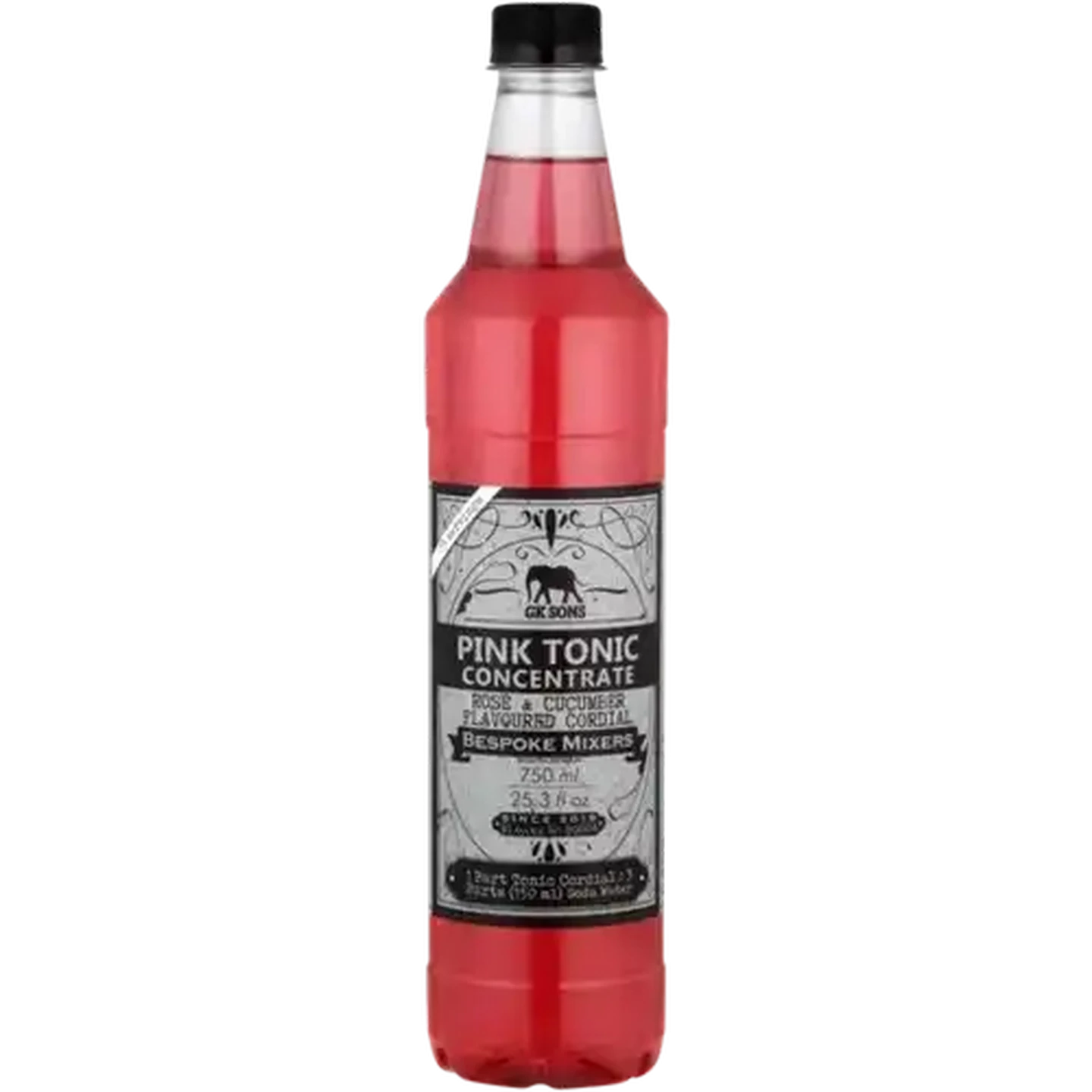 Image of GK Sons Pink Tonic Rose & Cucumber Cordial 750ml