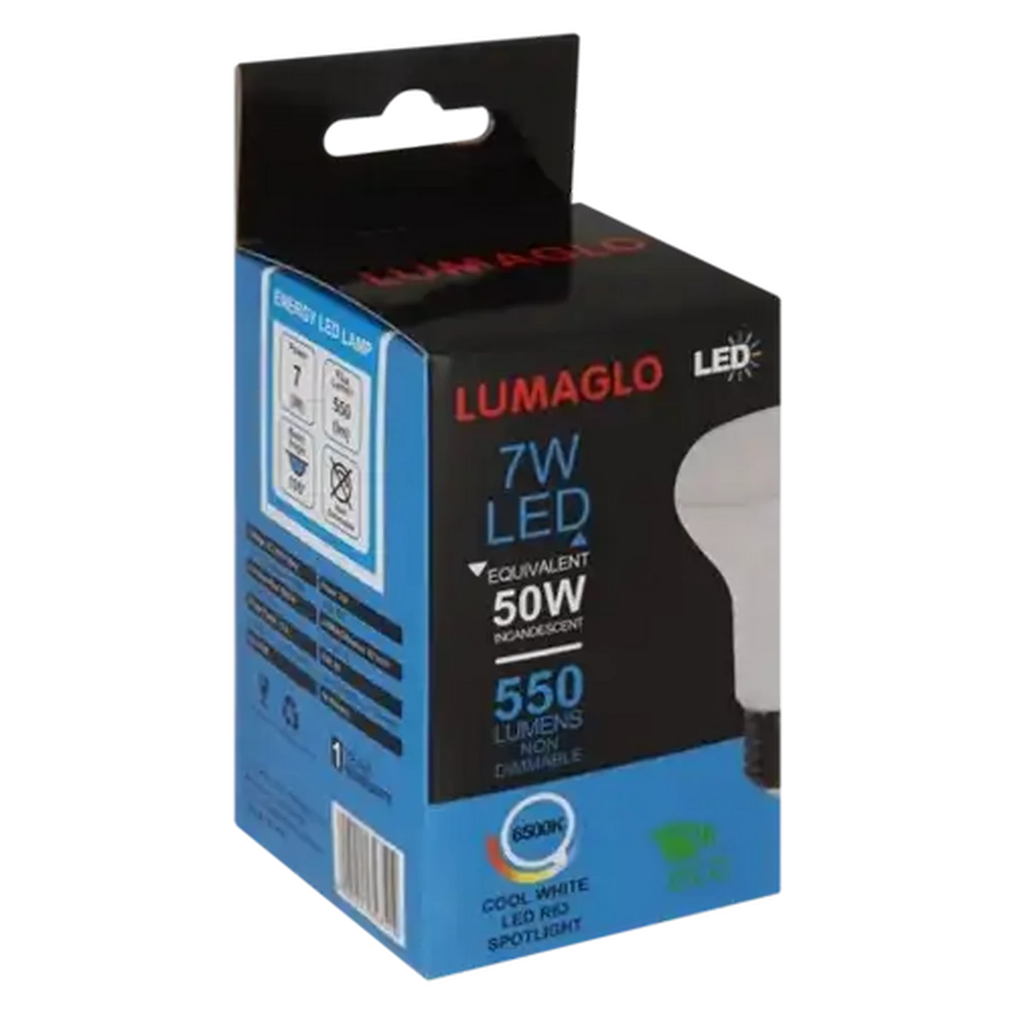 Image of Lumaglo Cool White R63 Edison Screw 7W LED Screw-in Globe