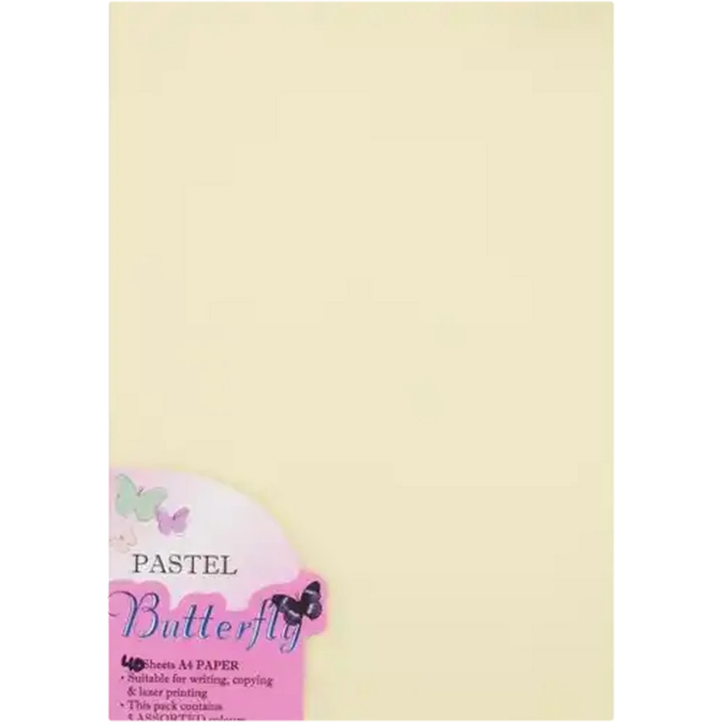 Image of Butterfly A4 Pastel Paper 40-Pack