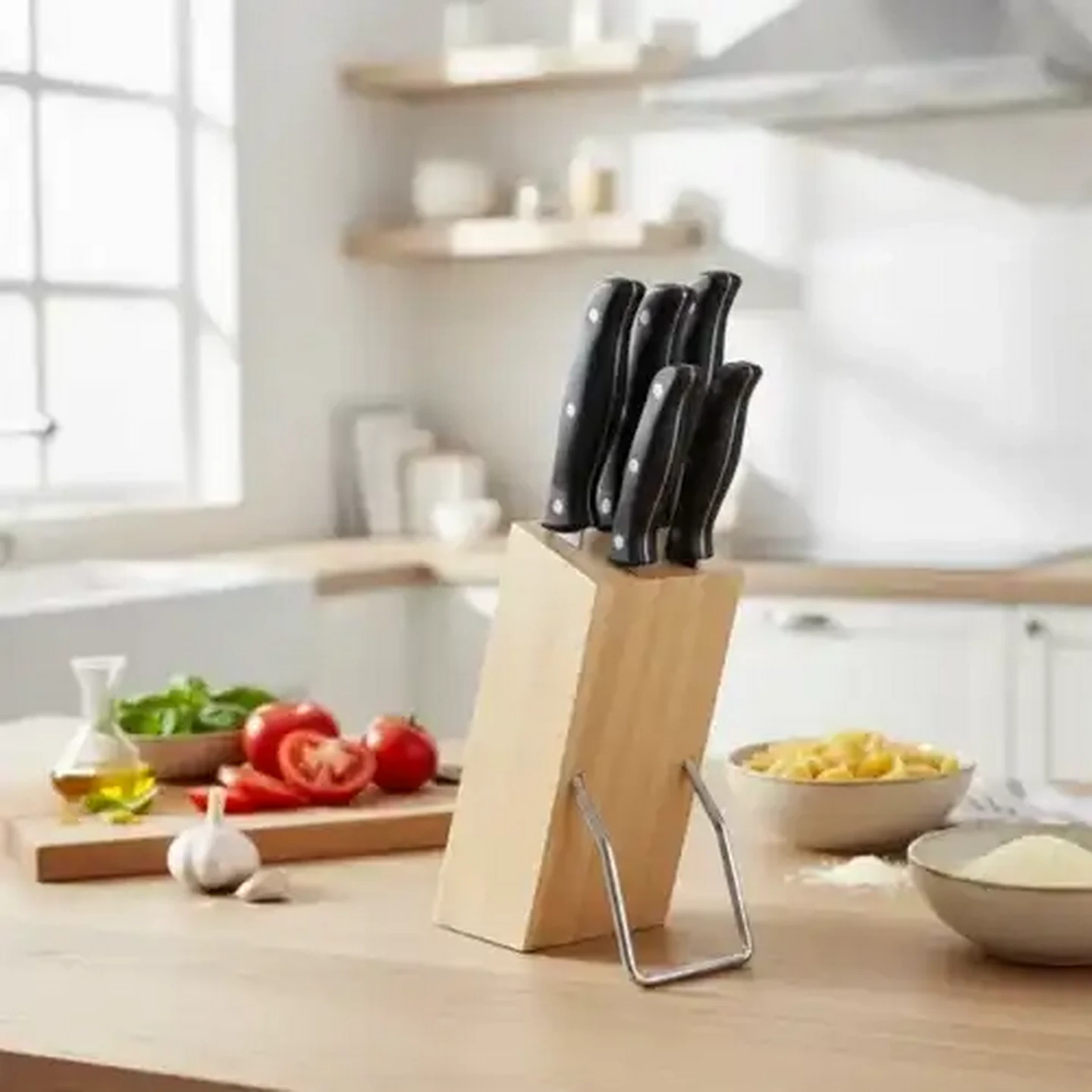 Shoprite ZA | Prochef Wooden Block Knife Set 5-Piece