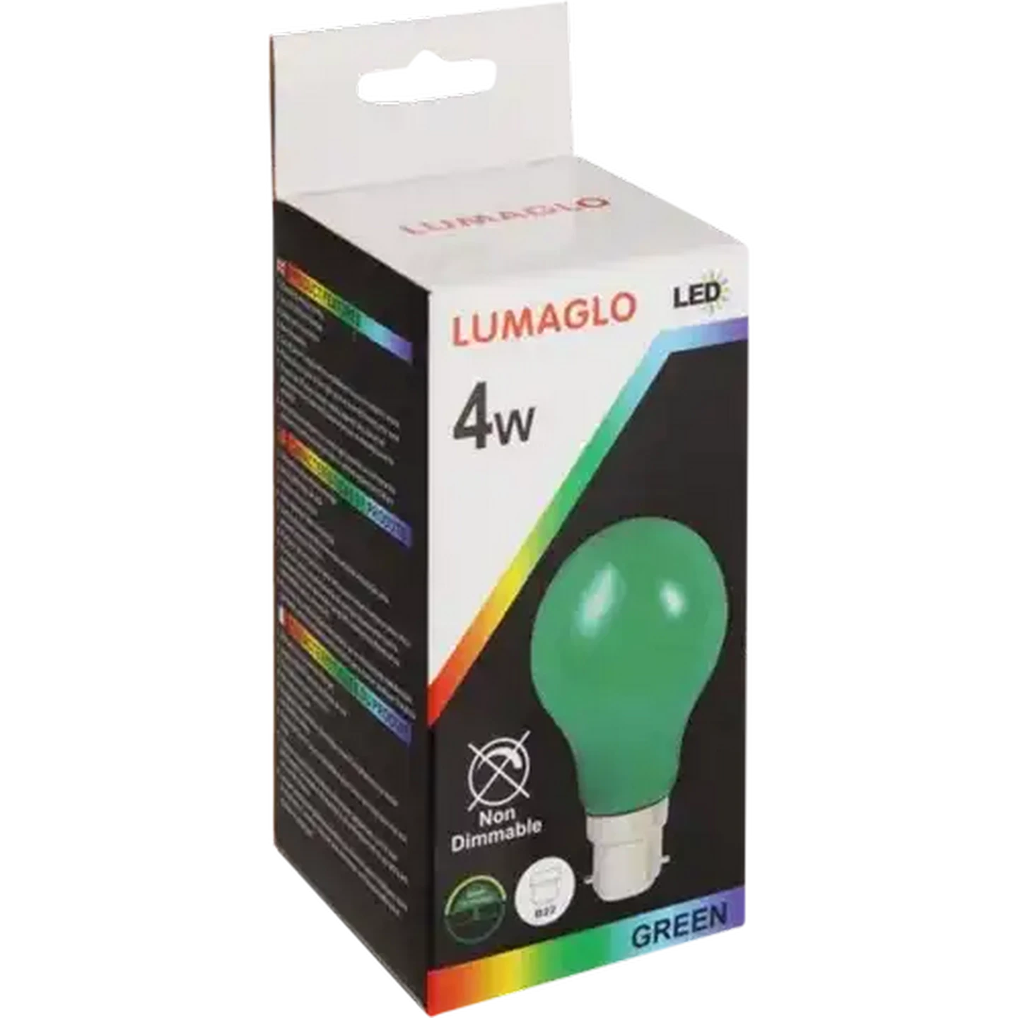Image of Lumaglo Green LED Bayonet Globe 4W