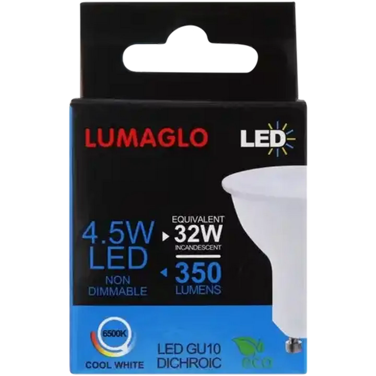 Image of Lumaglo Cool White PAR16/GU10 Dichroic LED Globe 4.5W