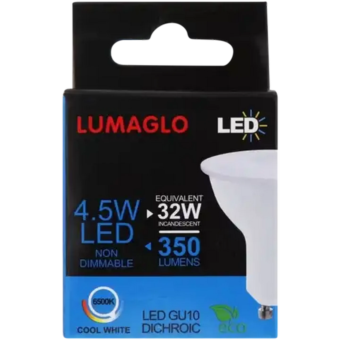 Image of Lumaglo Cool White PAR16/GU10 Dichroic LED Globe 4.5W