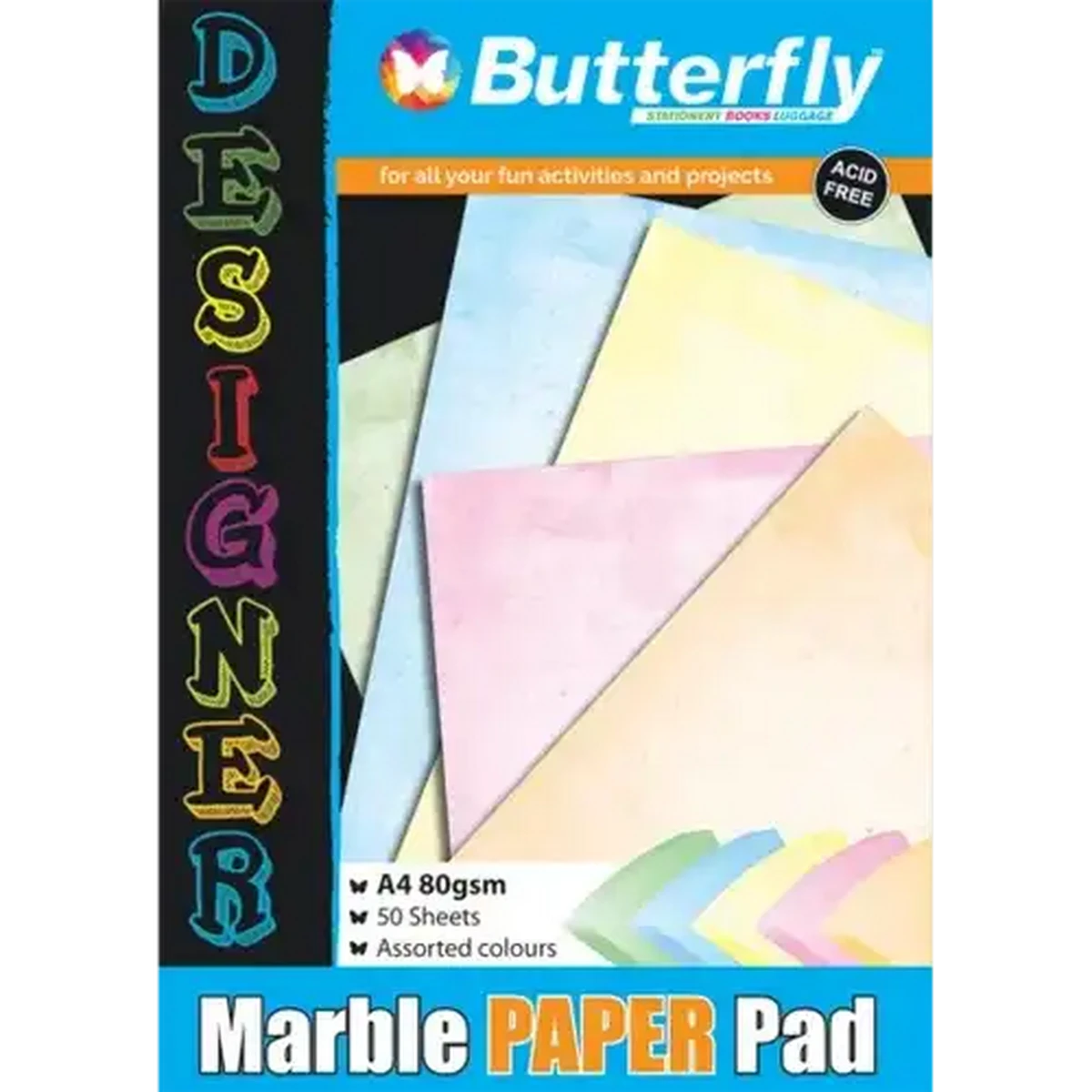 Checkers Sixty60 | Butterfly Marble A4 Paper Pad 50 Sheets