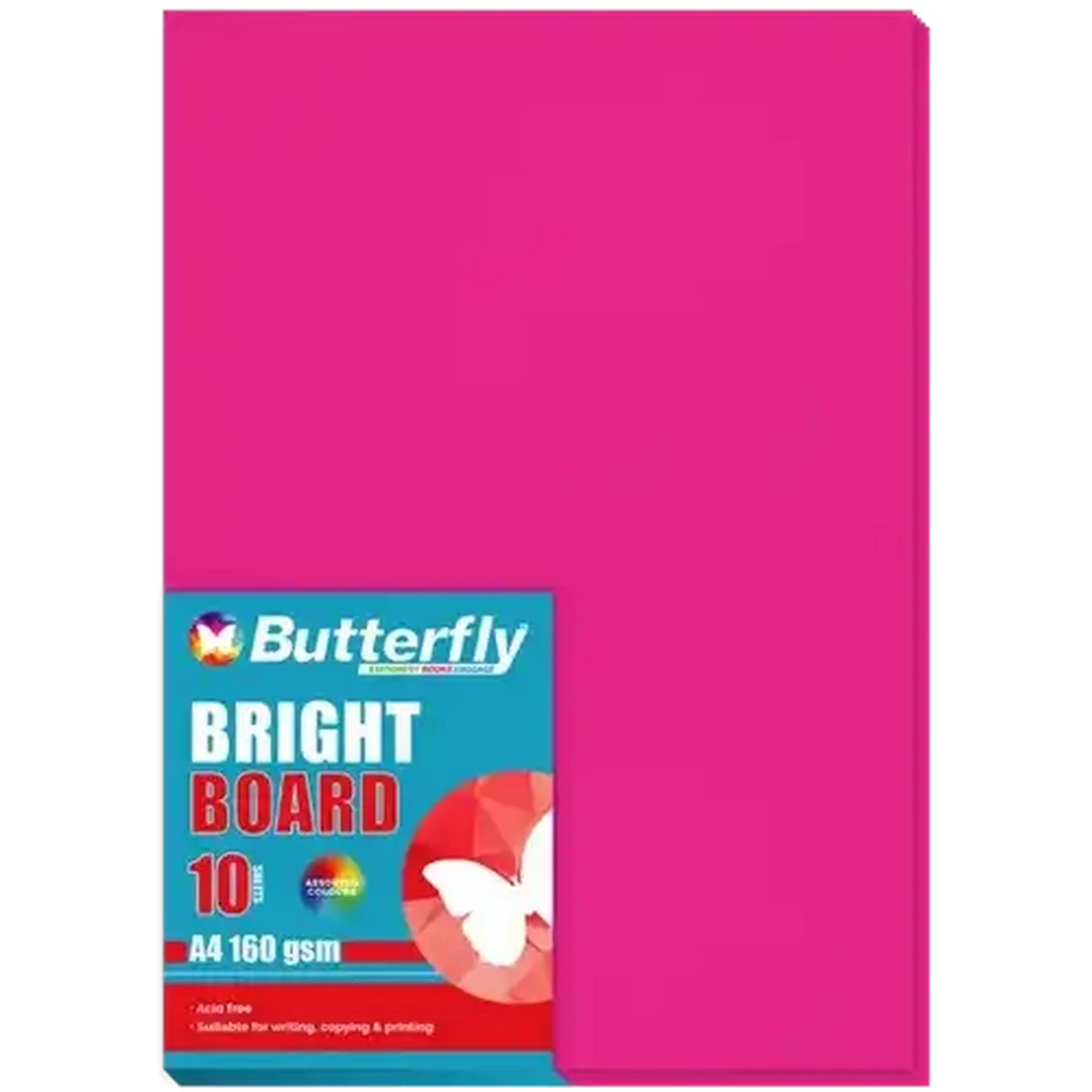Image of Butterfly A4 Bright Pink Boards 10-Pack