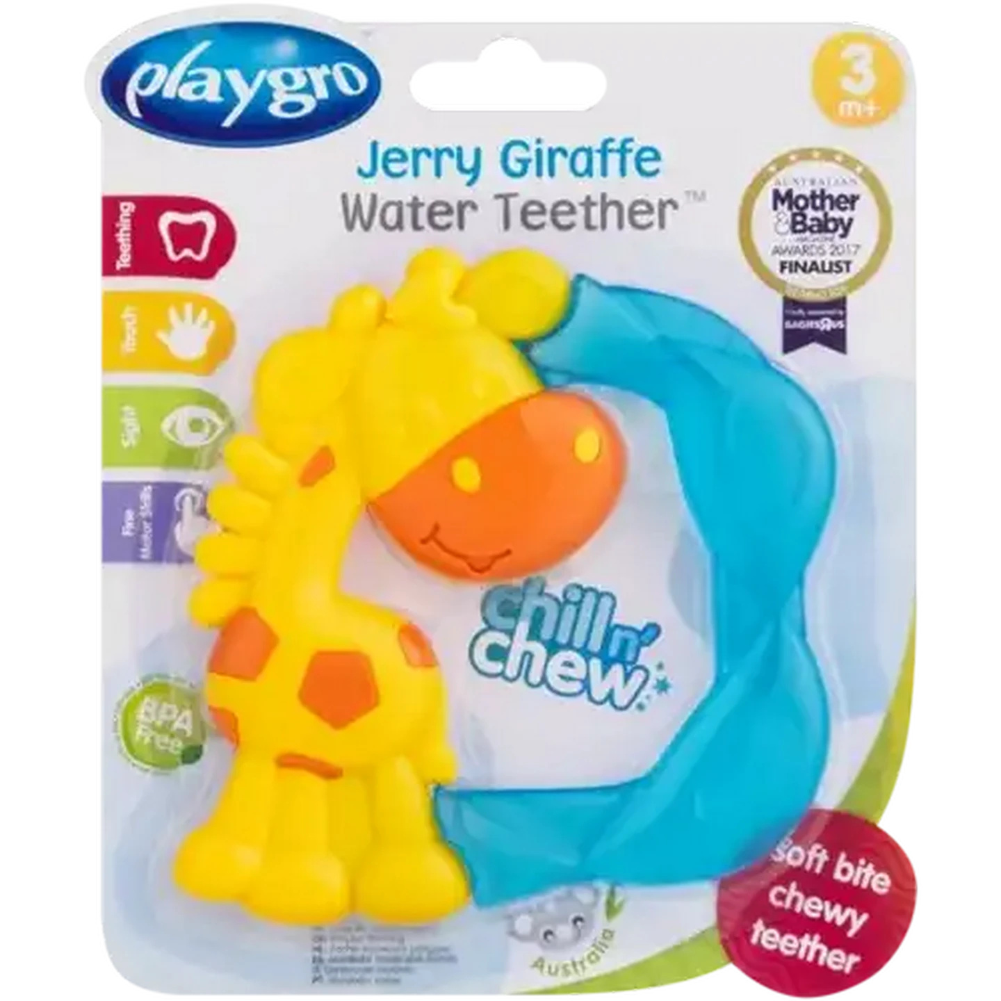 Image of Playgro Jerry Giraffe Water Teether 3 Months +