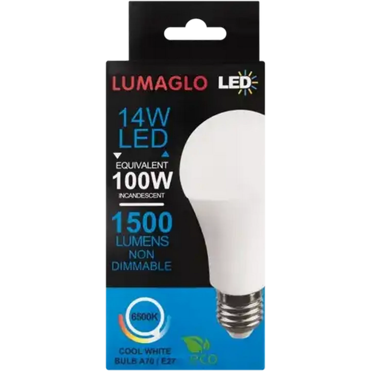 Image of Lumaglo Cool White A70/E27 LED Screw-in Globe 14W