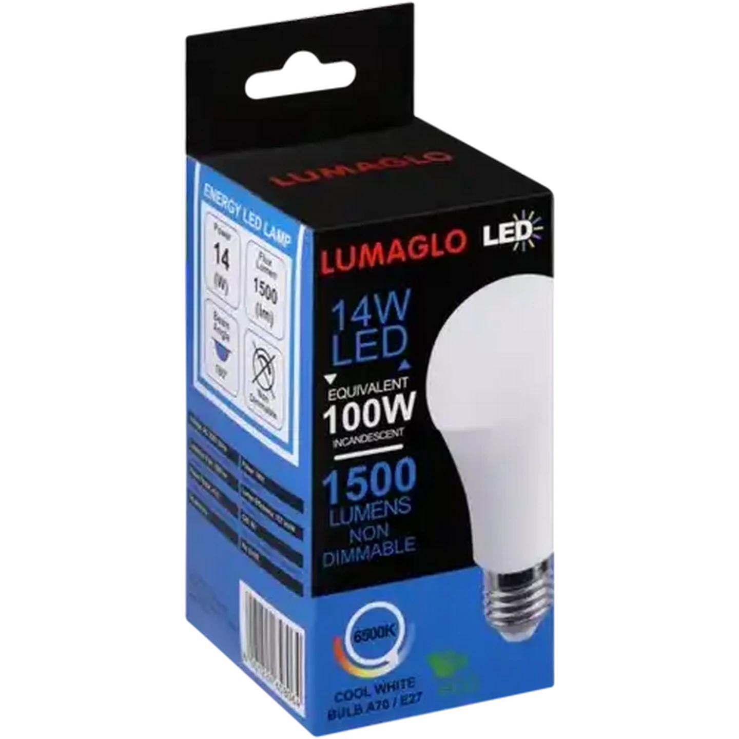 Image of Lumaglo Cool White A70/E27 LED Screw-in Globe 14W
