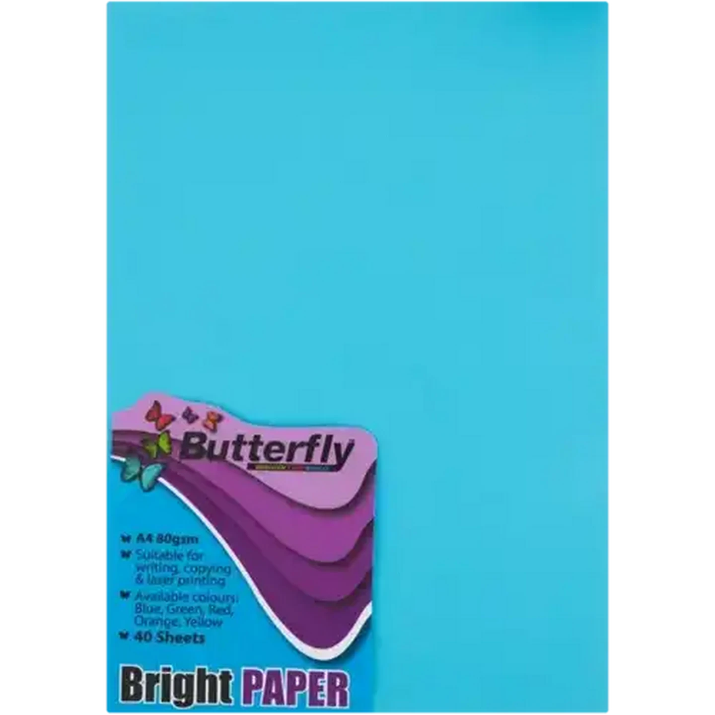Image of Butterfly A4 Bright Paper 40-Pack (Colour May Vary)