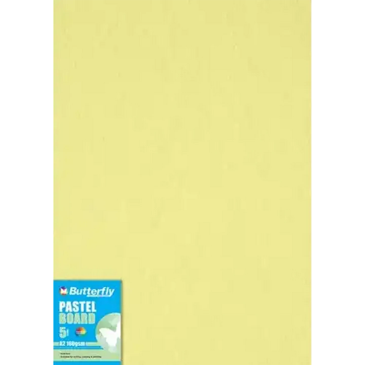 Image of Butterfly A2 Pastel Yellow Boards 5-Pack