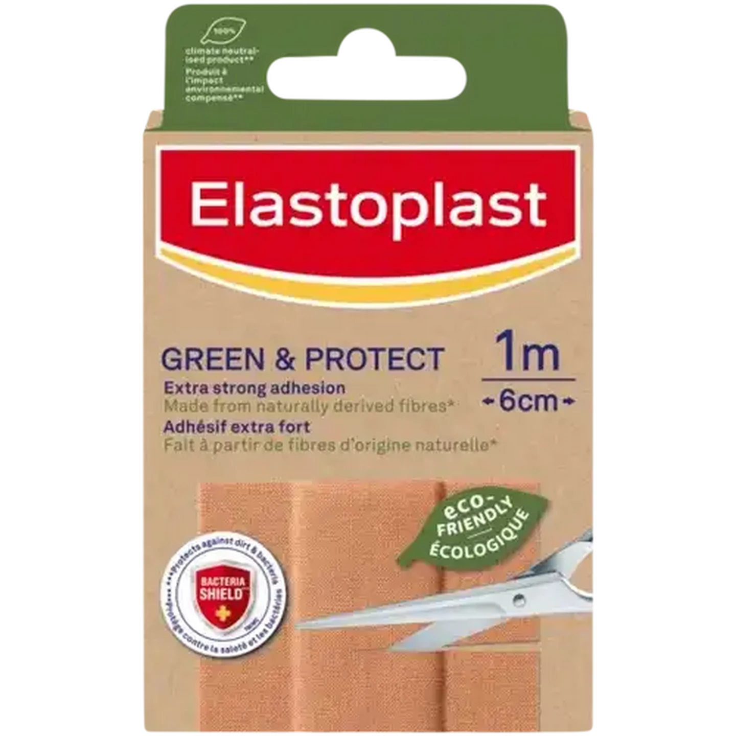 Image of Elastoplast Green & Protect Plasters 1m x 6cm