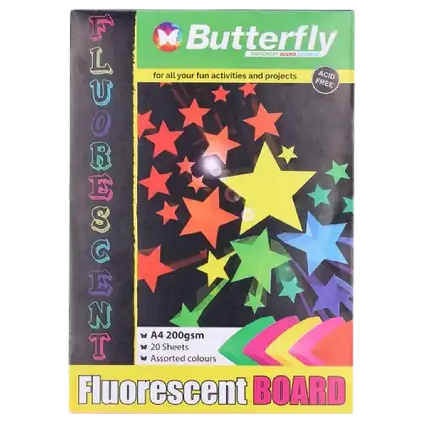 Image of Butterfly Fluorescent Board Pad 20 Pages