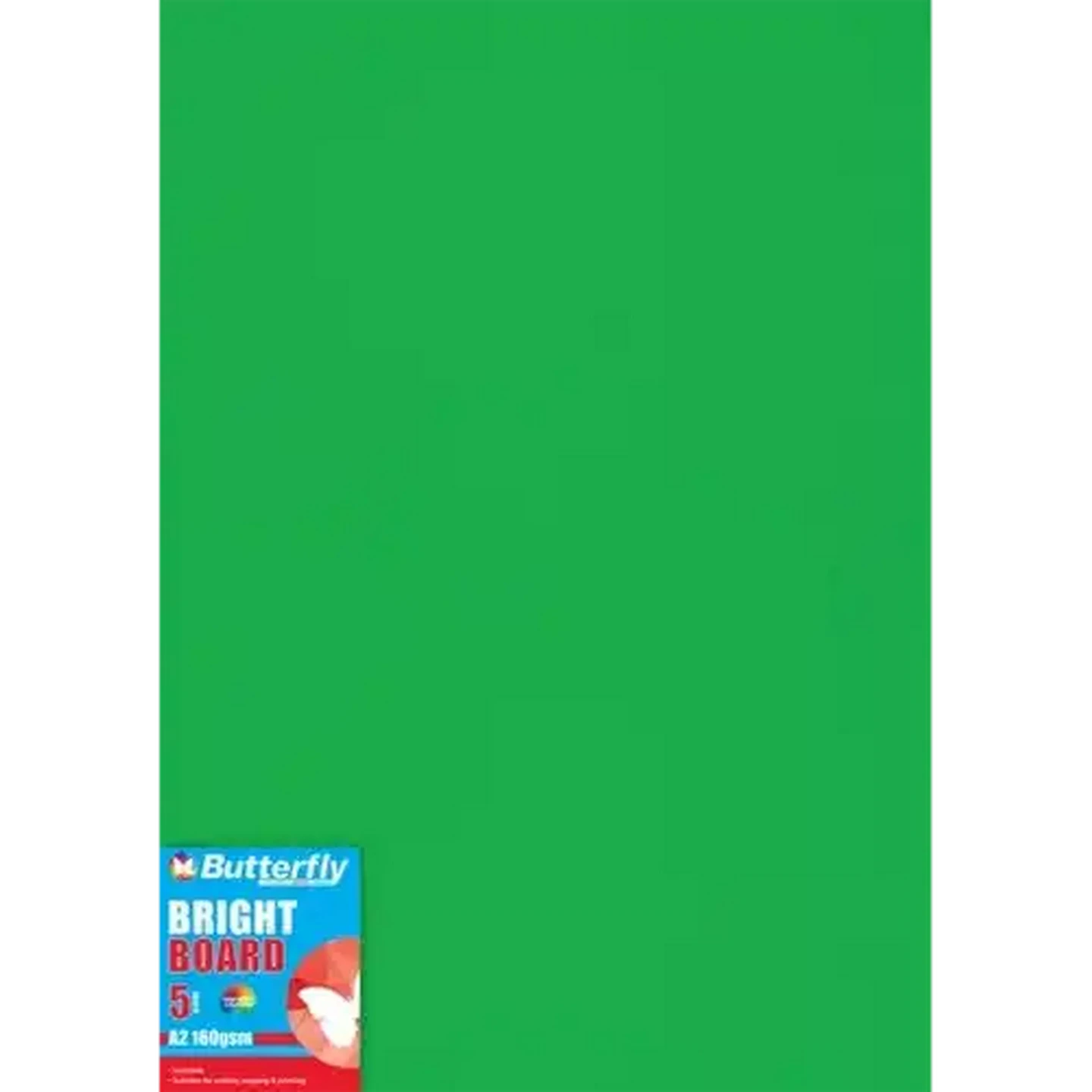 Image of Butterfly A2 Bright Green Boards 5-Pack