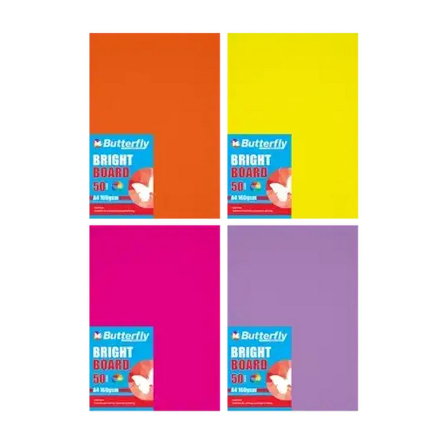 Image of Butterfly A4 Bright Boards 50-Pack (Colour May Vary)