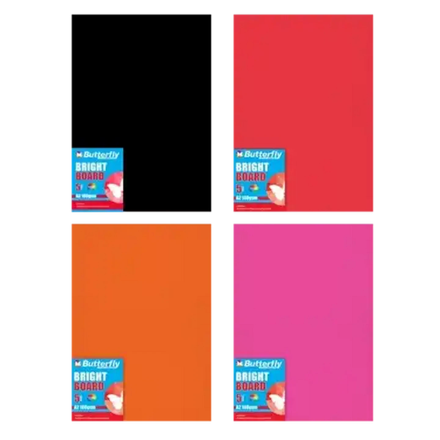 Image of Butterfly A3 Bright Boards 5-Pack (Colour May Vary)