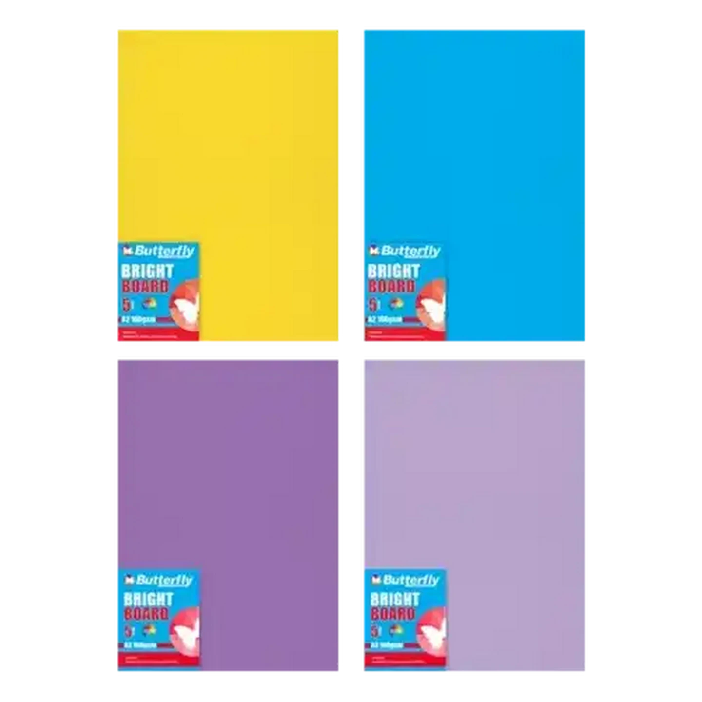 Image of Butterfly A3 Bright Boards 5-Pack (Colour May Vary)