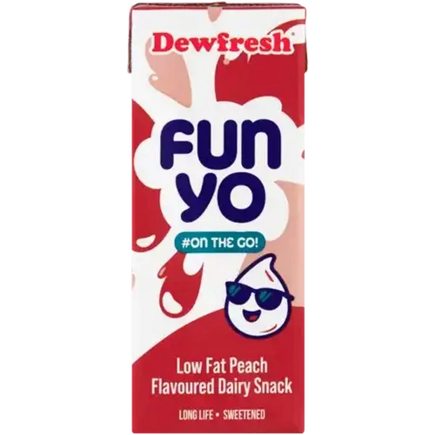 Image of Dewfresh FunYo Peach Flavoured Low Fat Dairy Snack 200g