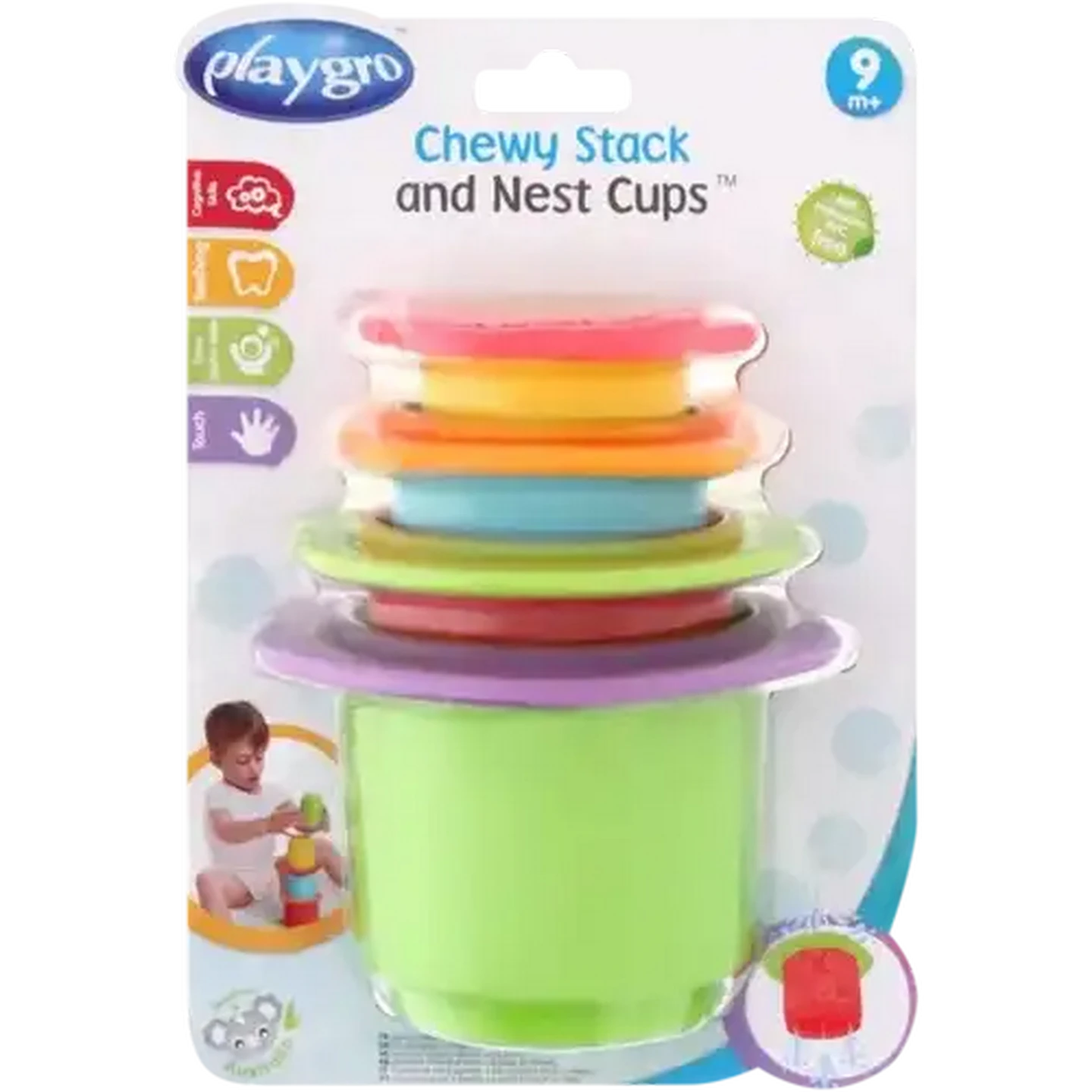 Image of Playgro Chewy Stack & Nest Cups Set 4 Piece