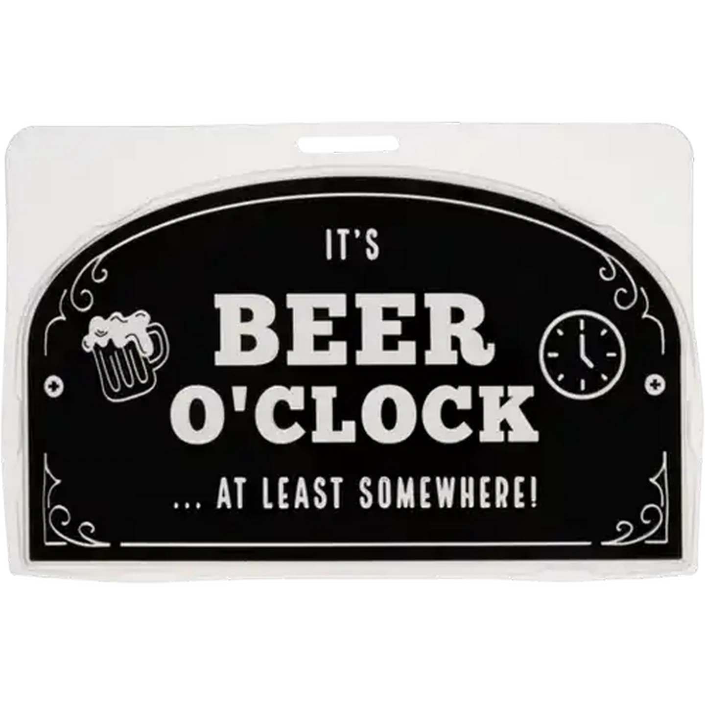 Image of Shapiro Beer O'Clock Bar Sign 115 x 190mm