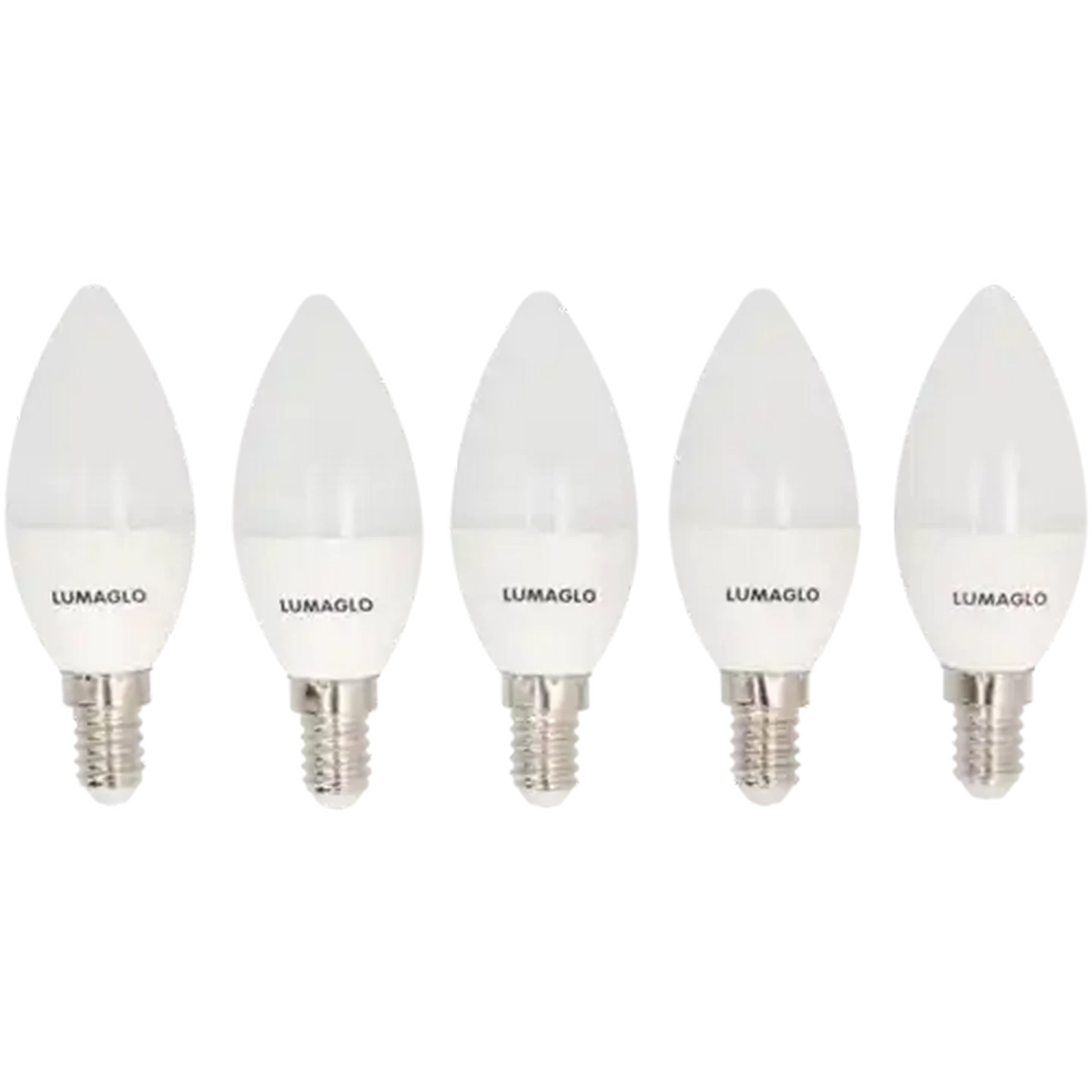 Image of Lumaglo Warm White LED Candle Small Screw Screw-in Globe 5W 5-Pack