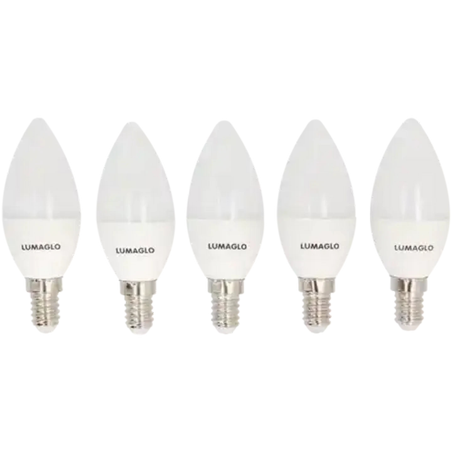 Image of Lumaglo Warm White LED Candle Small Screw Screw-in Globe 5W 5-Pack