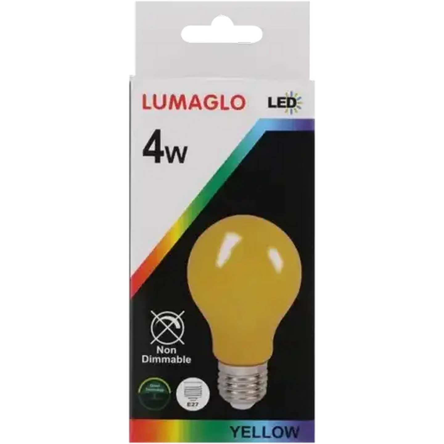 Image of Lumaglo Yellow E27 LED Screw-in Globe 4W
