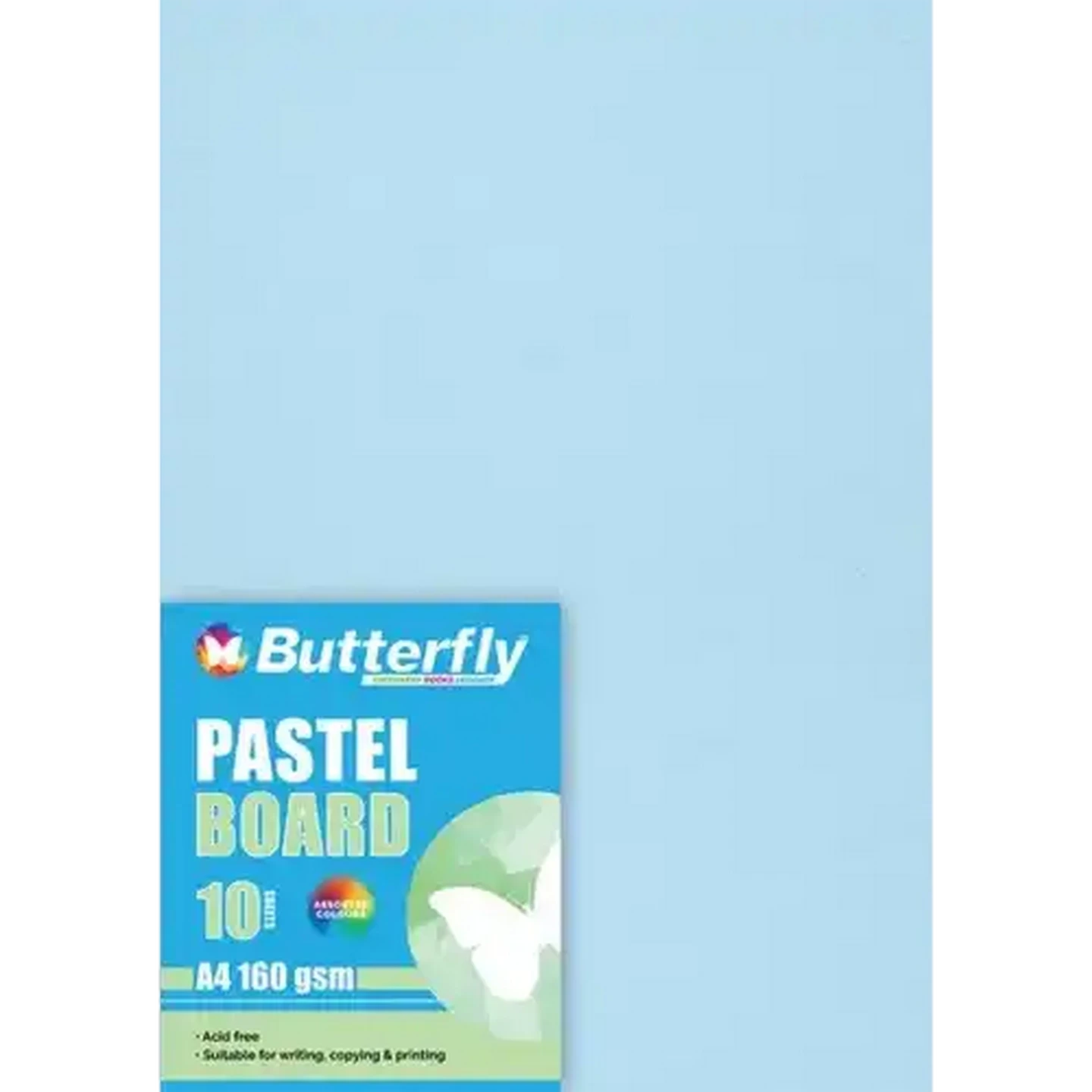 Image of Butterfly A4 Pastel Blue Boards 10-Pack