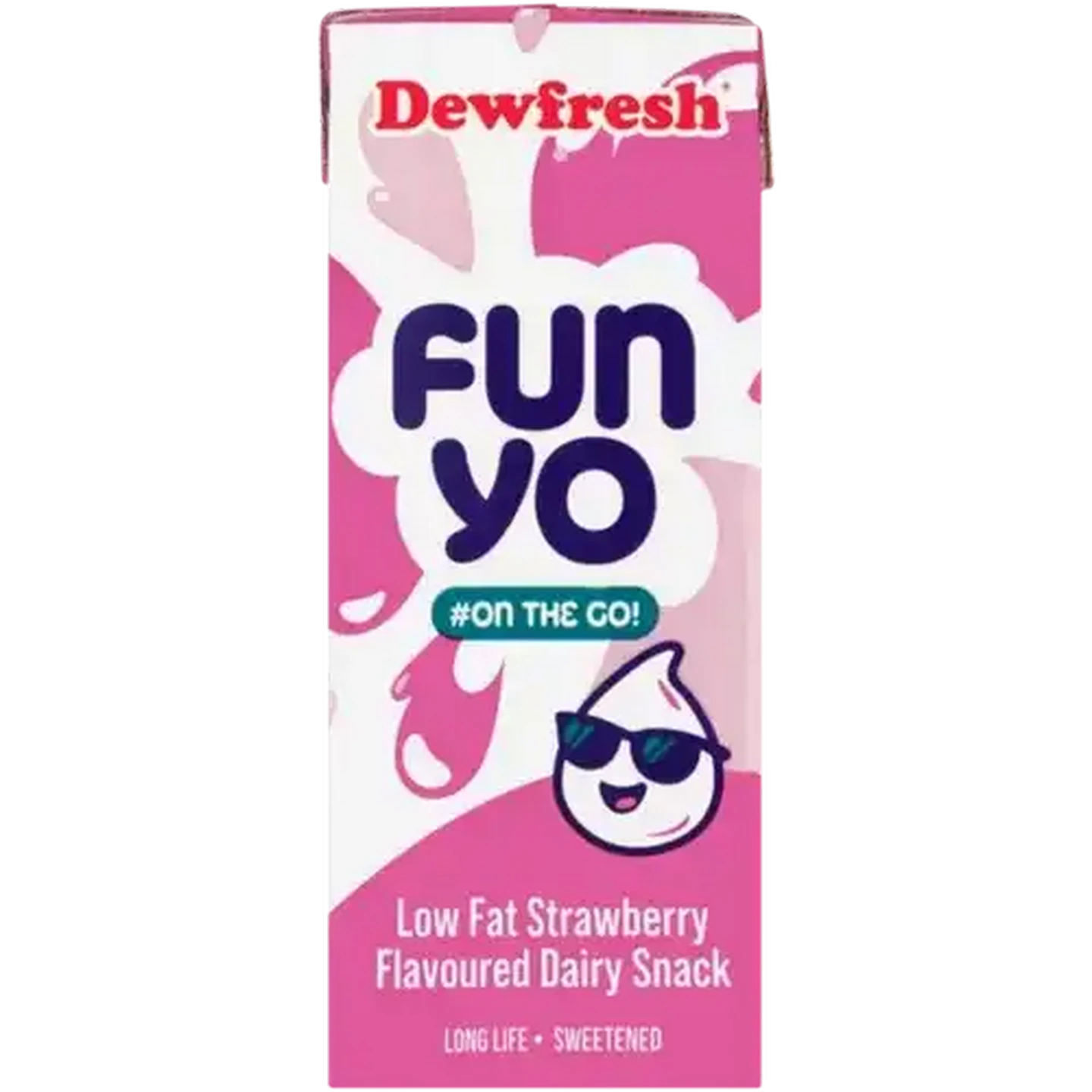 Image of Dewfresh FunYo Strawberry Flavoured Low Fat Dairy Snack 200g