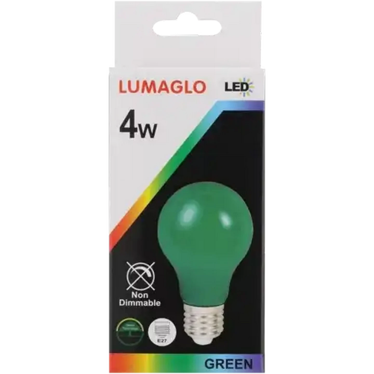 Image of Lumaglo Green E27 LED Screw-in Globe 4W