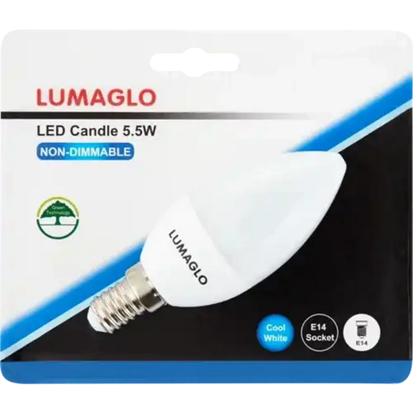 Image of Lumaglo Cool White LED Candle Small Screw Screw-in Globe 5.5W