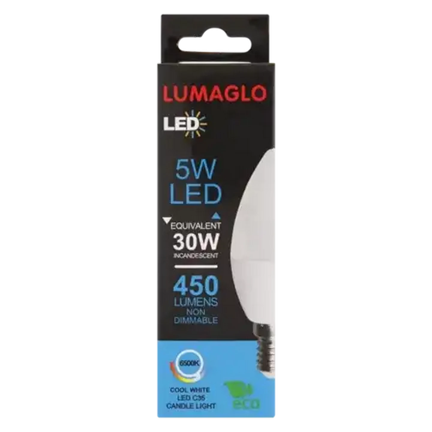 Image of Lumaglo Cool White LED Candle Small Screw Screw-in Globe 5.5W
