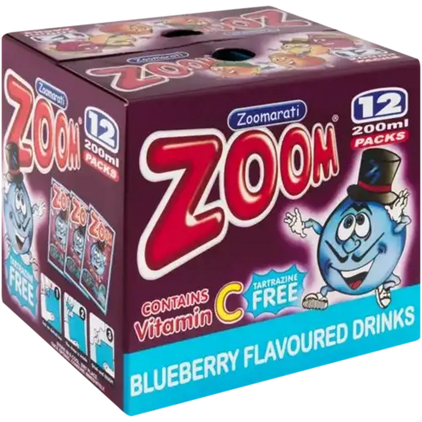 Image of Zoomarati Zoom Blueberry Flavoured Juice 12 x 200ml