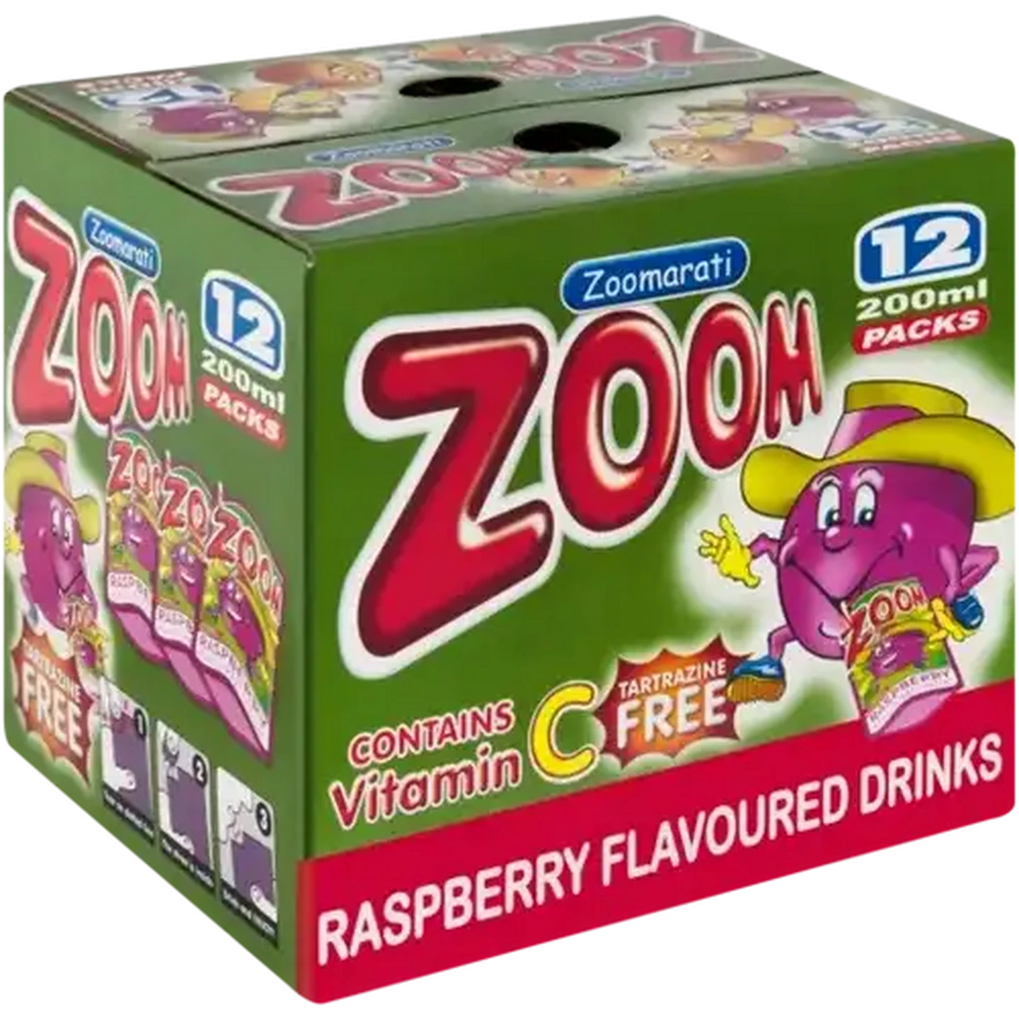 Image of Zoomarati Zoom Raspberry Flavoured Juice 12 x 200ml