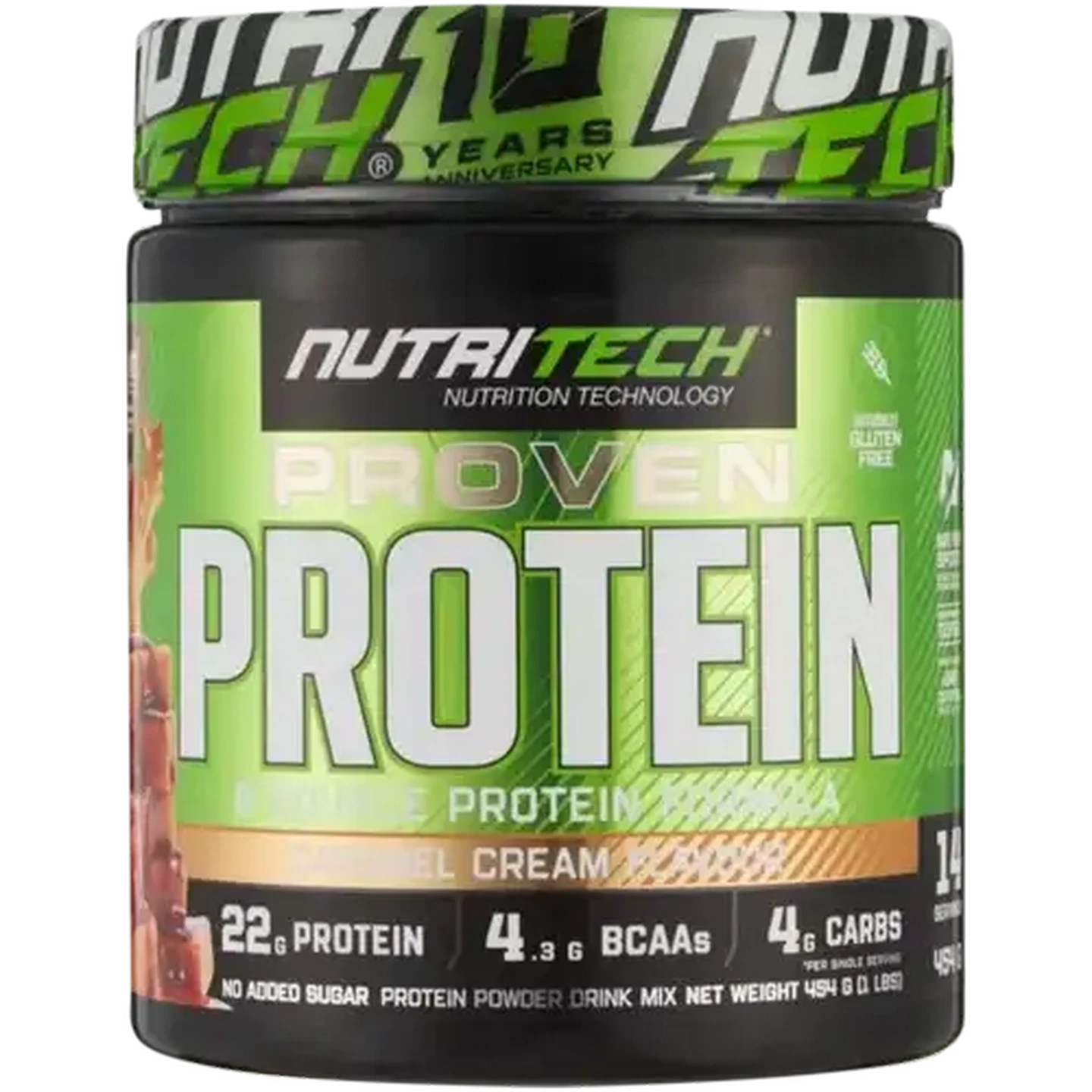 Image of NutriTech Caramel Cream Proven Protein 6 Source Protein Formula 454g