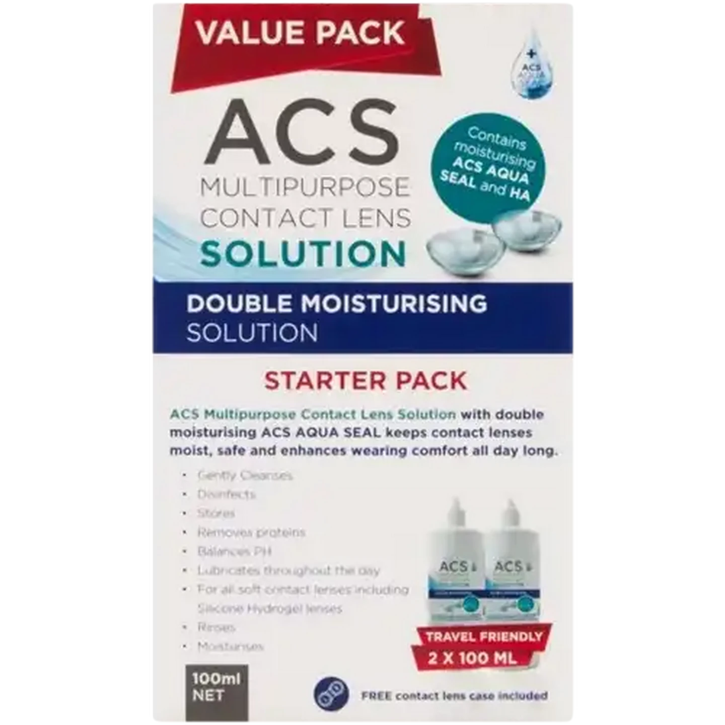 Image of ACS Multipurpose Contact Lens Solution Starter Pack