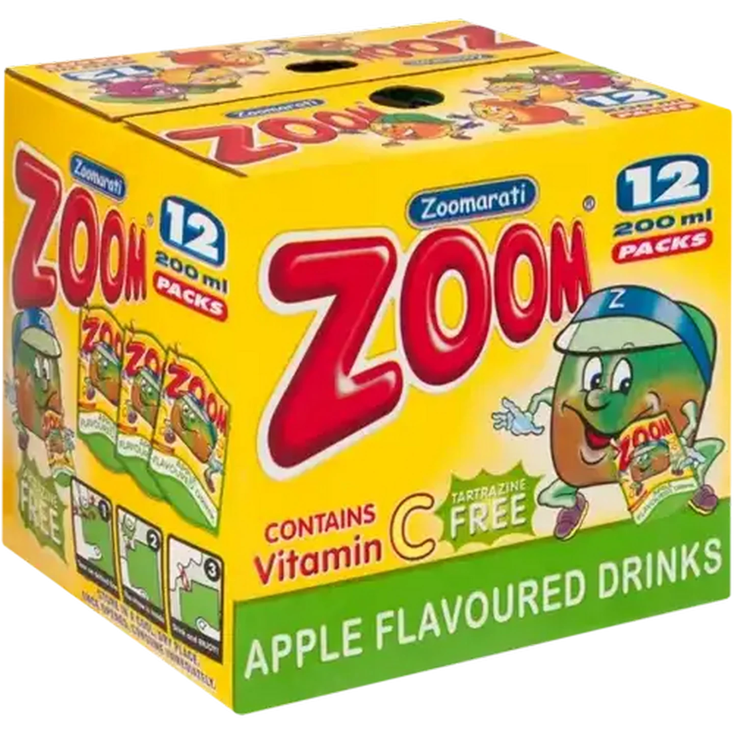 Image of Zoomarati Zoom Apple Flavoured Juice 12 x 200ml