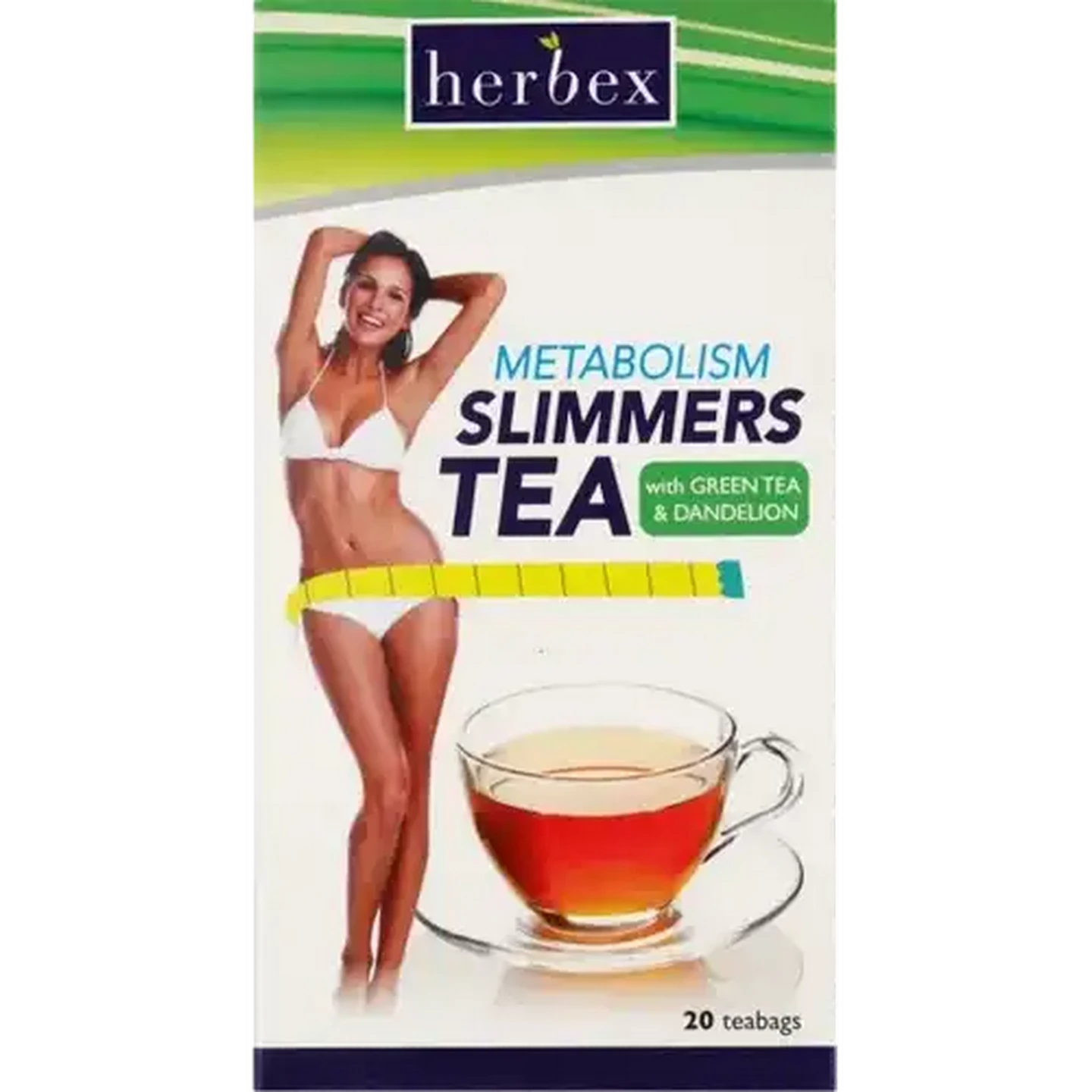 Image of Herbex Metabolism Slimmers Tea With Green Tea & Dandelion 20 Pack