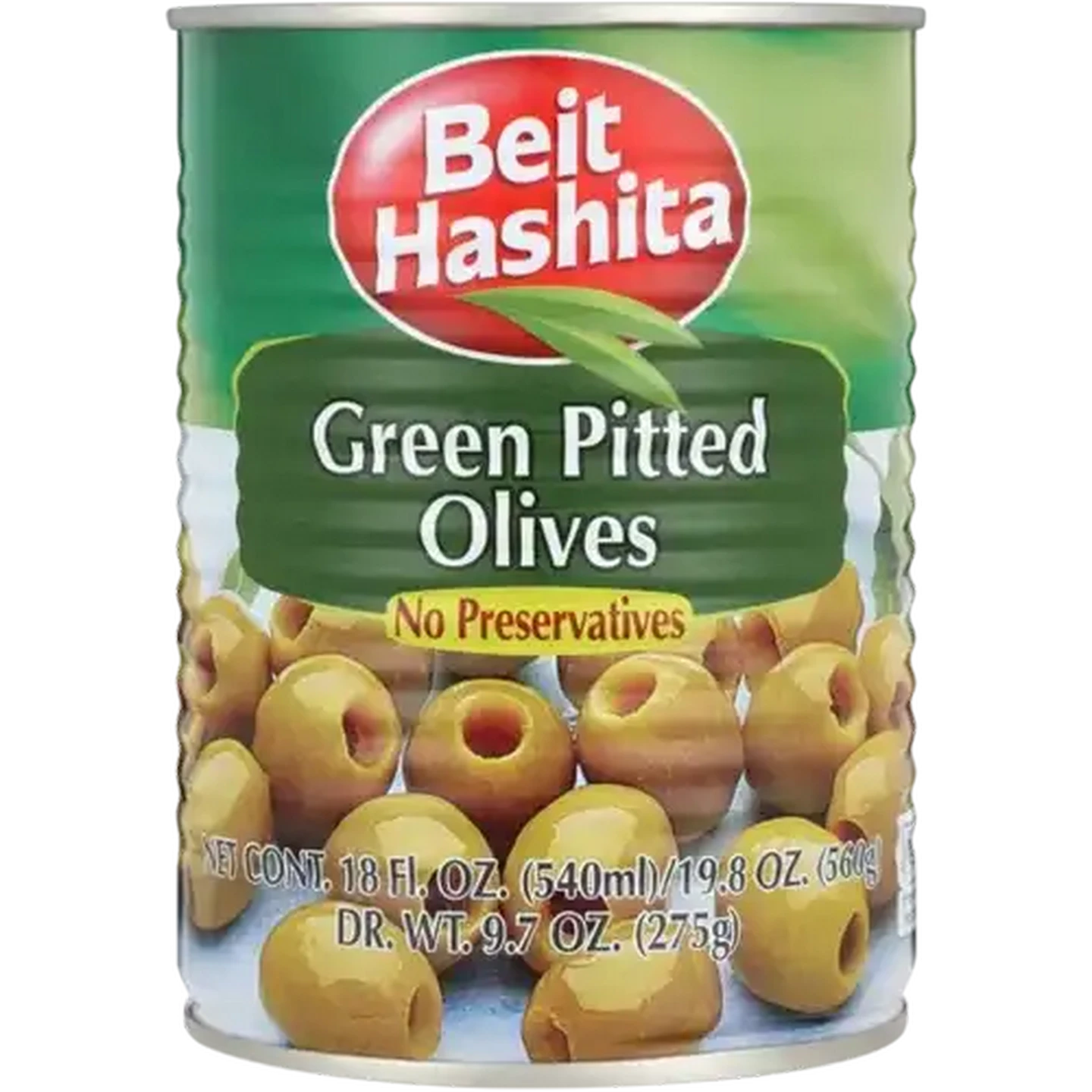 Image of Beit Hashita Green Pitted Olives 560g