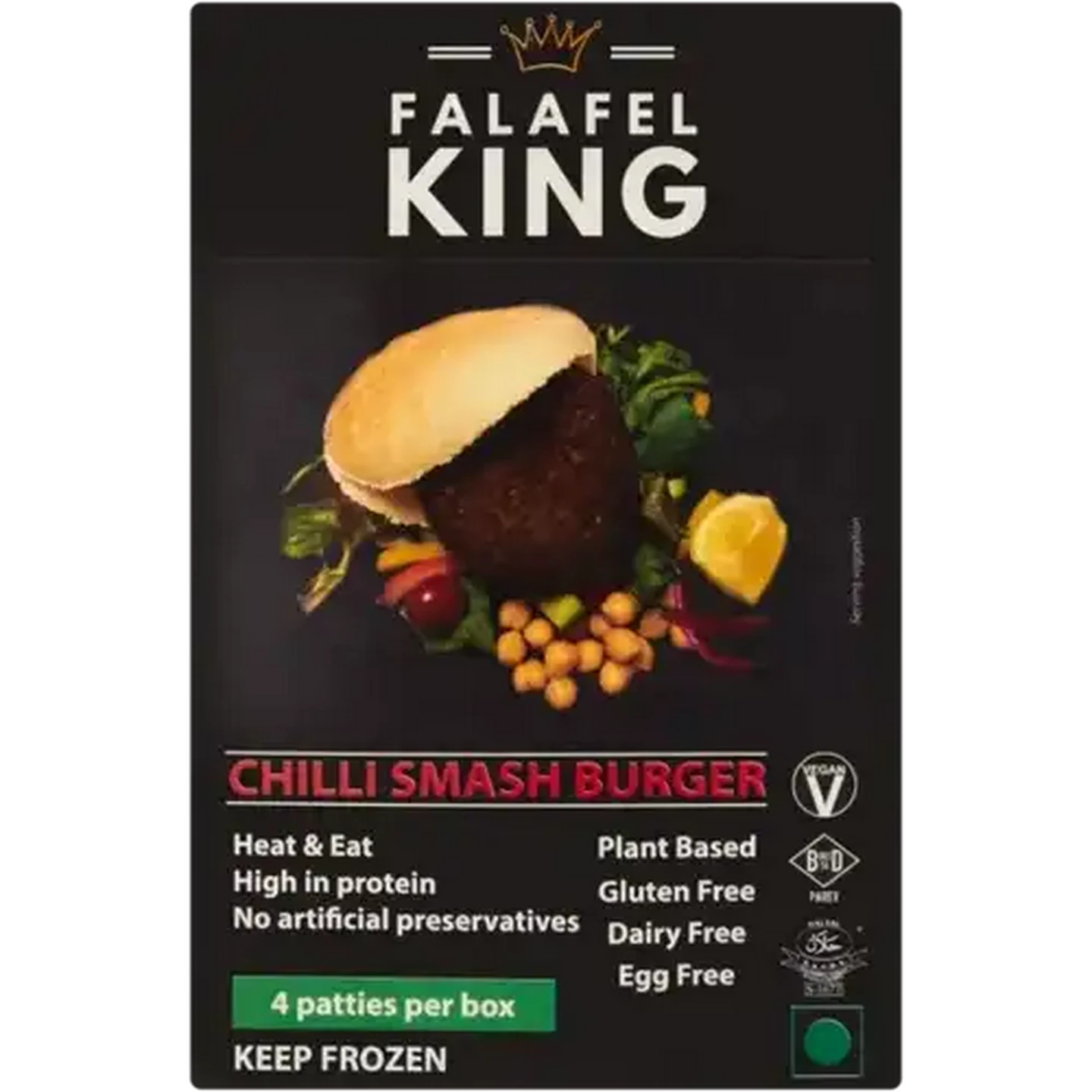 Image of Falafel King Frozen Chilli Smash Burgers 280g