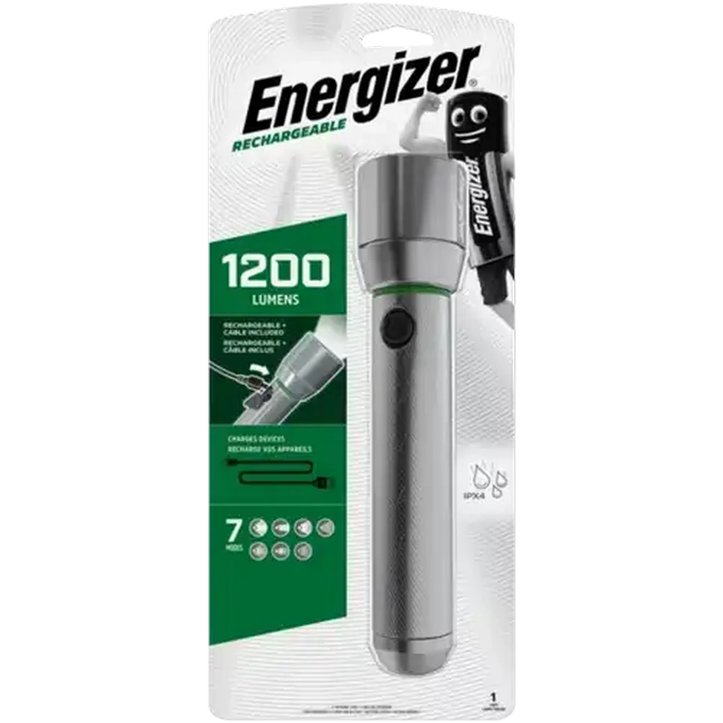 Image of Energizer Silver Vision HD Rechargeable Torch