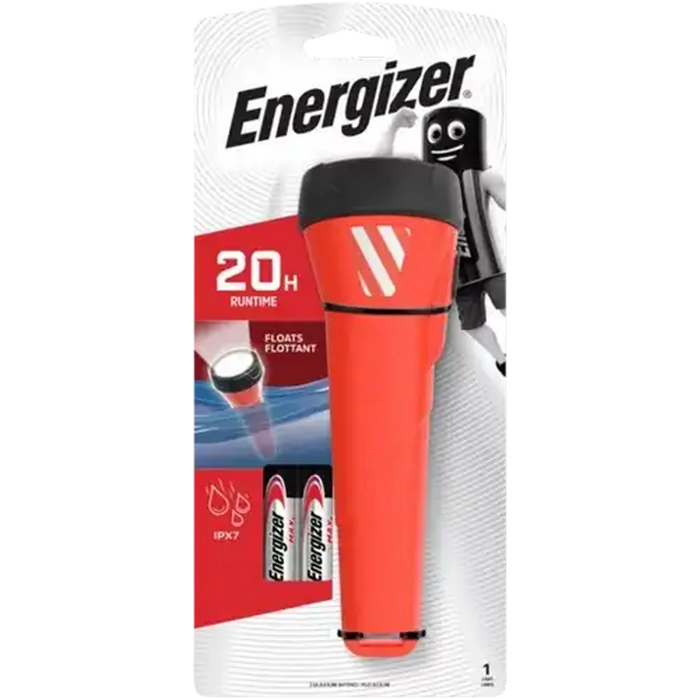 Image of Energizer Red Waterproof Handheld Torch